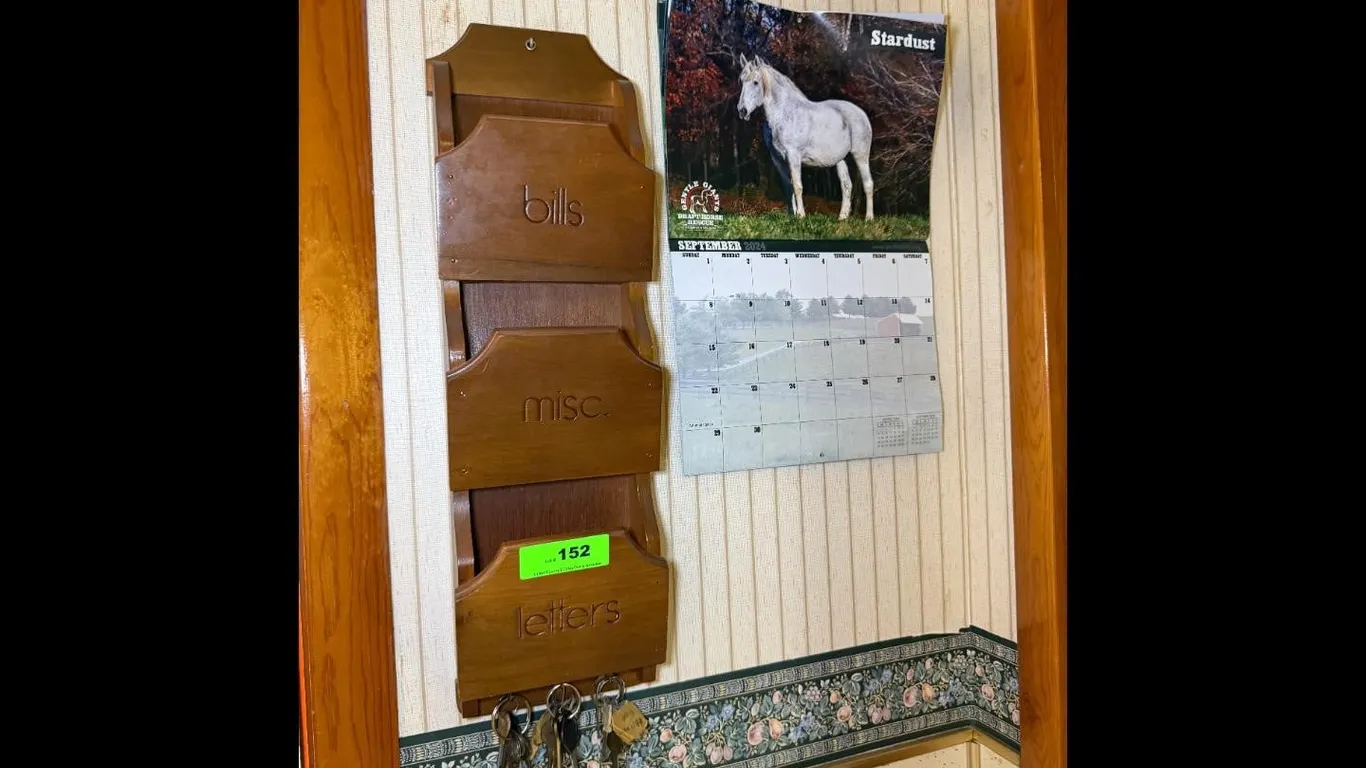 Wooden Wall Organizer and Wall Sconce