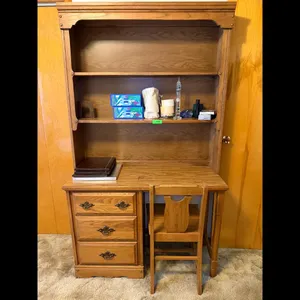 Vintage Oak Desk with Chair