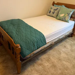 Classic Wooden Twin Bed Frame - Brown