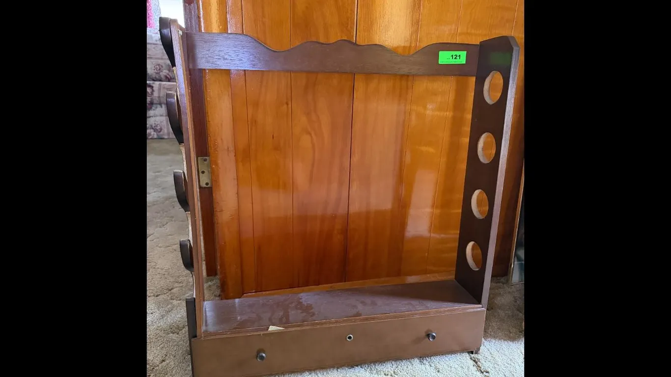 Brown Wood Gun Display Rack