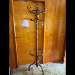 Vintage Wooden Coat Rack - Brown