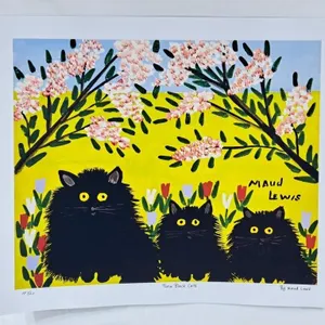 Maud Lewis "Three Black Cats" Print - 24"x20
