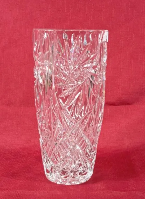 Beautiful Vintage Bohemian Cut Crystal Vase