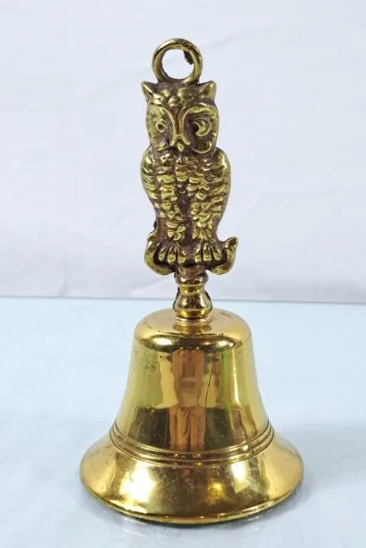 Brass Owl Topped Bell
