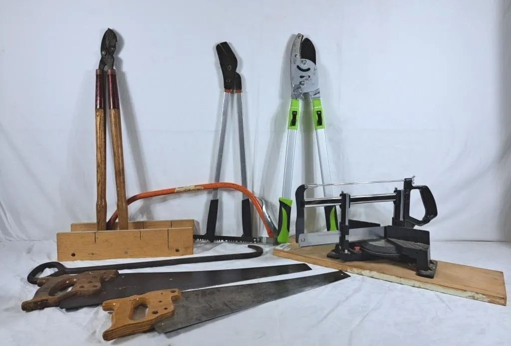 Lot of saws and trimmers