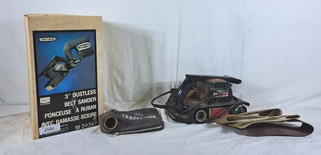 Sears craftsman 3" belt sander comes with three