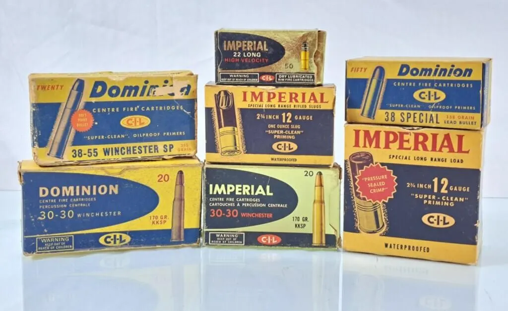 Vintage Ammunition Boxes - Imperial & Dominion,