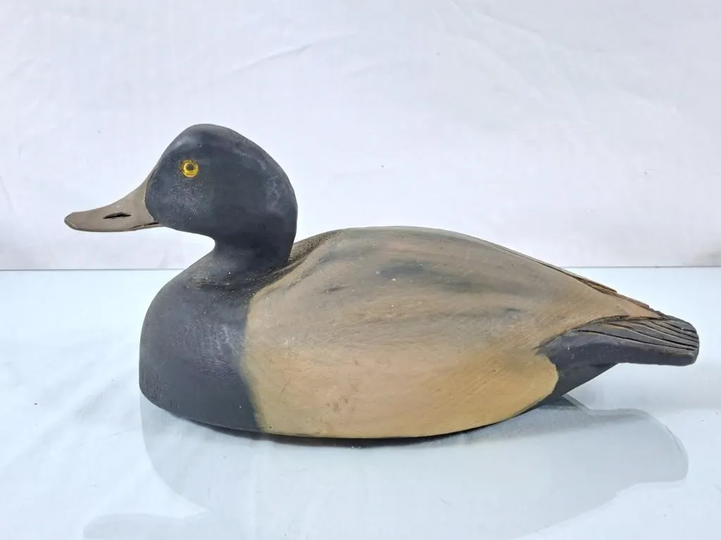 Vintage Handpainted T. Thomas Bluebill Duck Decoy