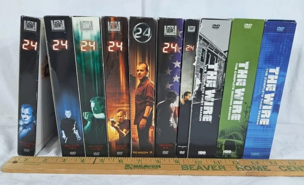 Box sets of 24 and the wire season one of the