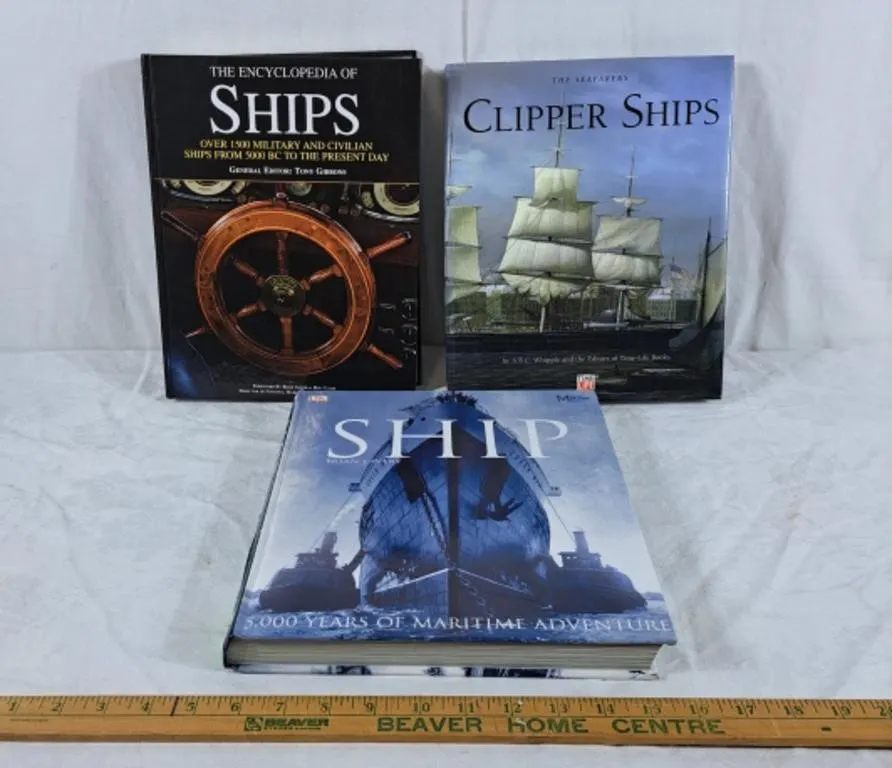 Lot of three ship books, 5,000 years of maritime