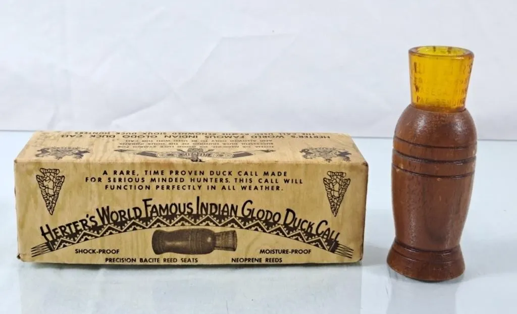 Vintage Herter's Indian Glodo Duck Call -