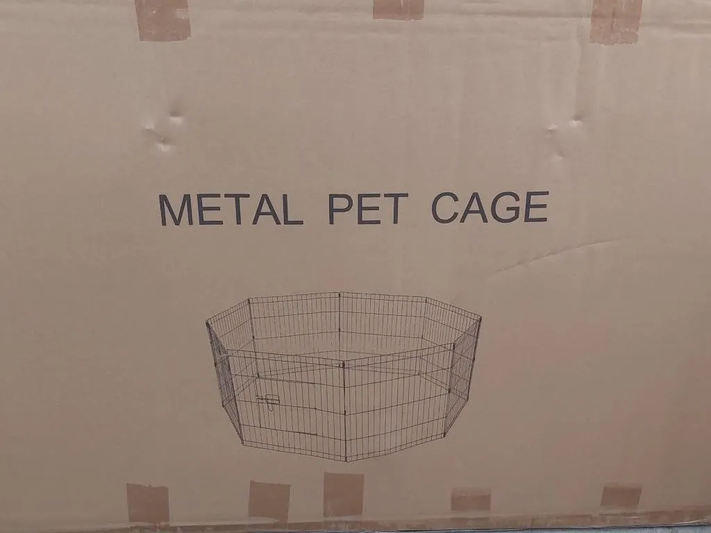 42 inch black metal play pen pet cage