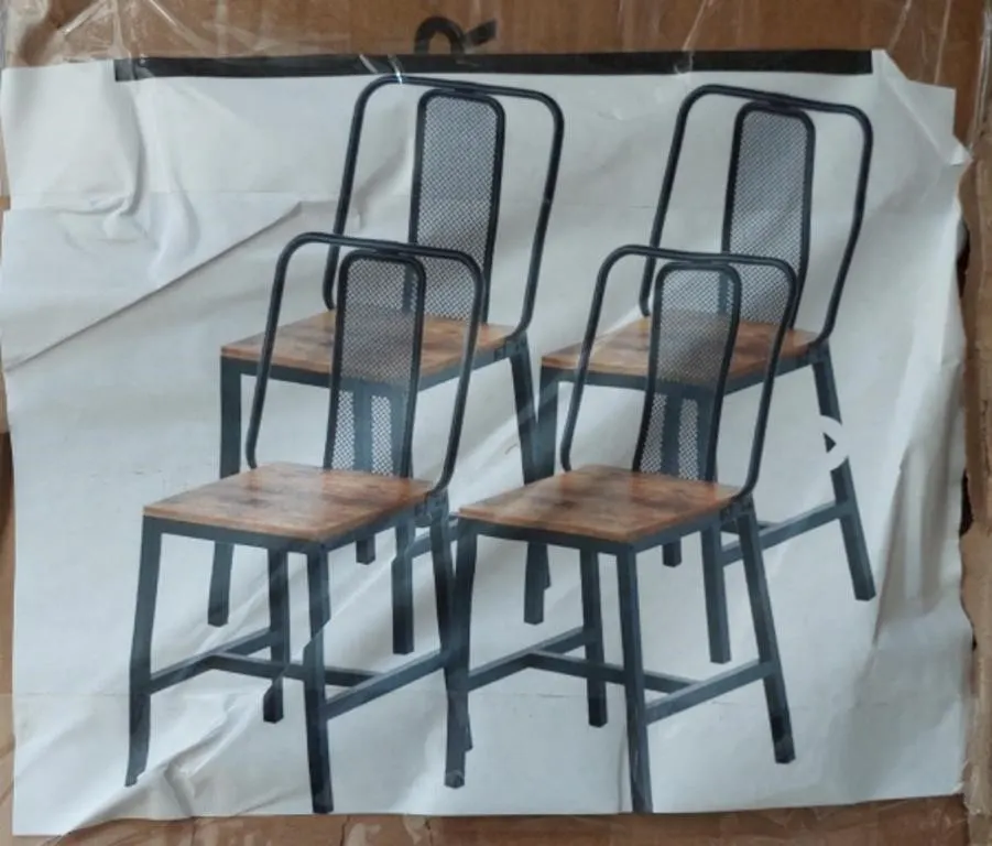 Yatiney 4 metal chairs