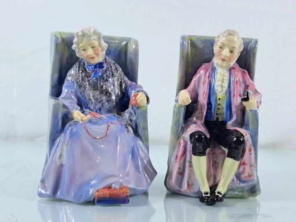 Royal Doulton "Darby" & "Joan" Figurines - H.N.