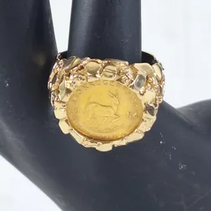 1984 1/10 oz 22k Krugerrand gold coin in 14K gold