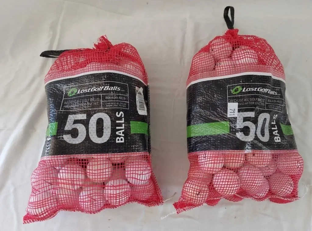 2 bags of lost golf ball (50) balls