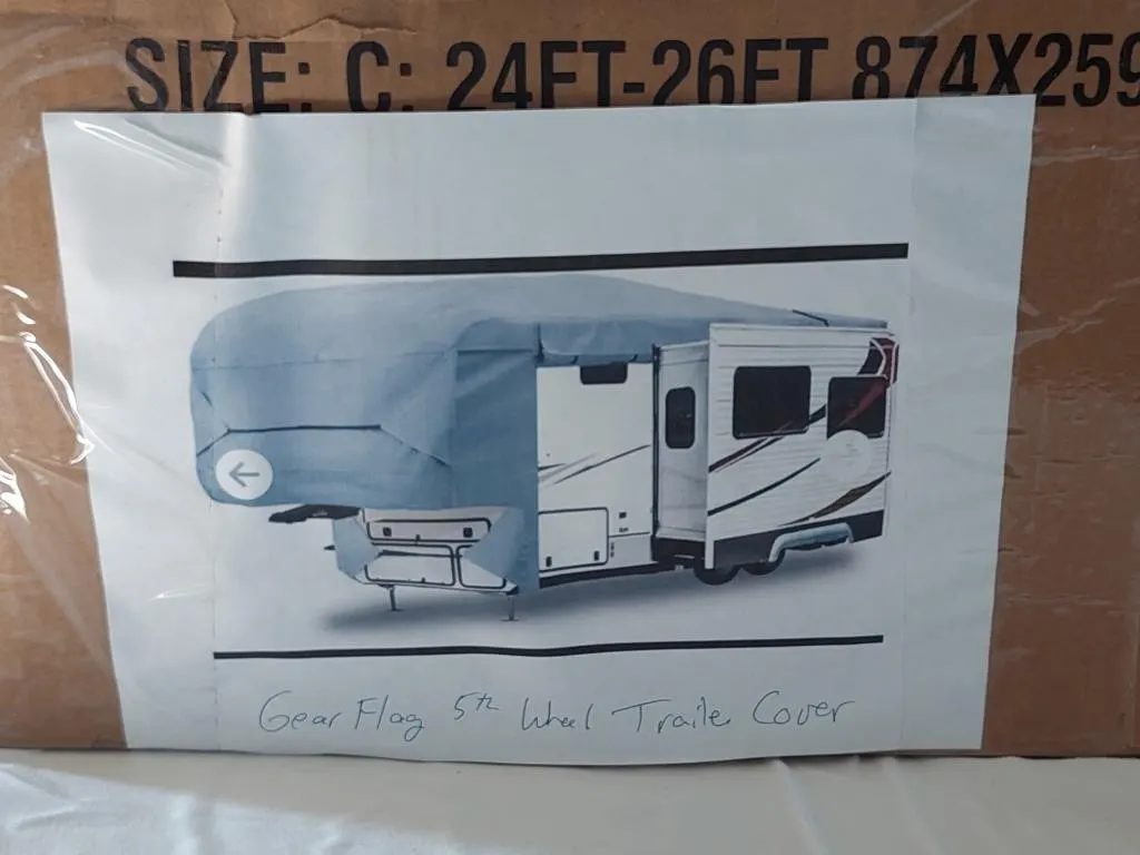 Clear flag 5th wheel cover like new