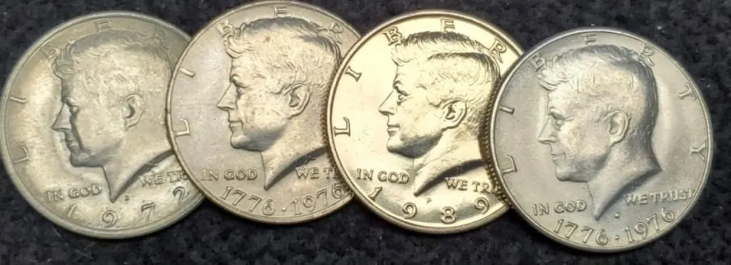 (4) K. Half Dollars 1972, 2-76, 89 Unc.
