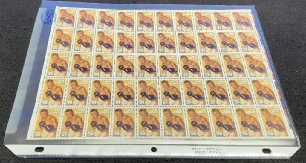 Full Sheet Of 50 .29 Cent "Joe Louis" Stamps
