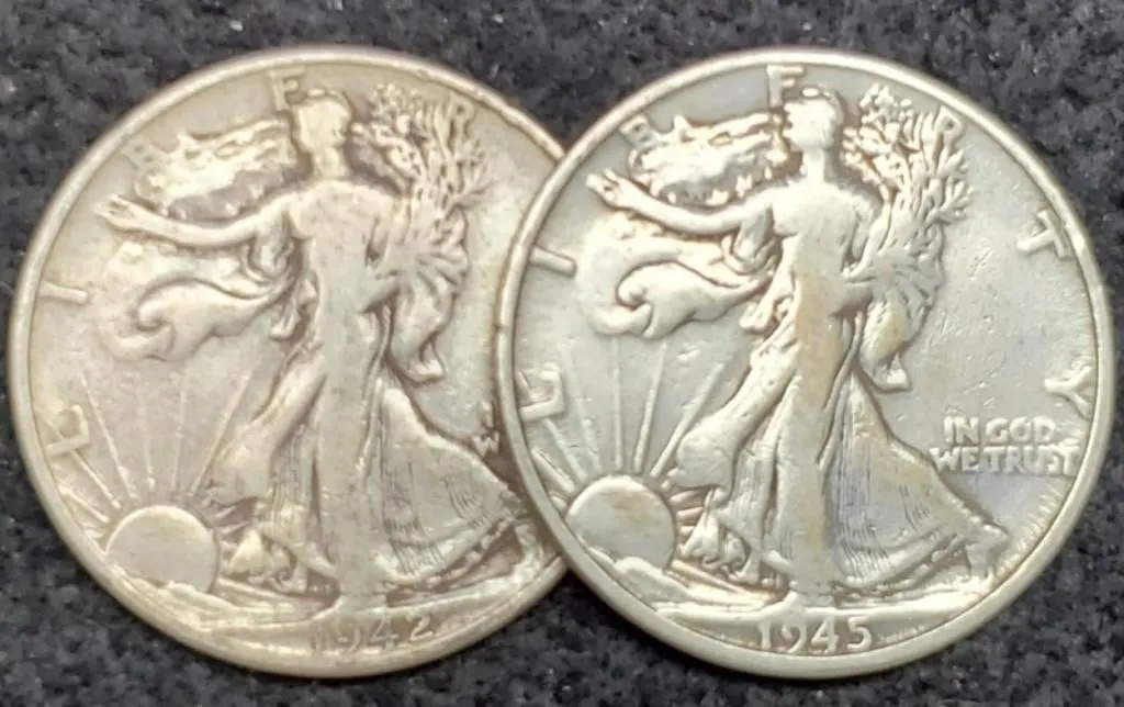 (2) W. Liberty Half Dollars 1942, 45-D
