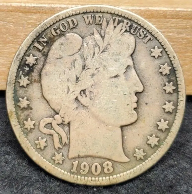1908-D Barber Half Dollar