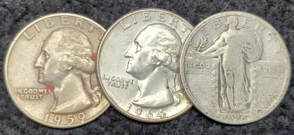 (3) Silver Quarters: 1926, 59-D, 65-D