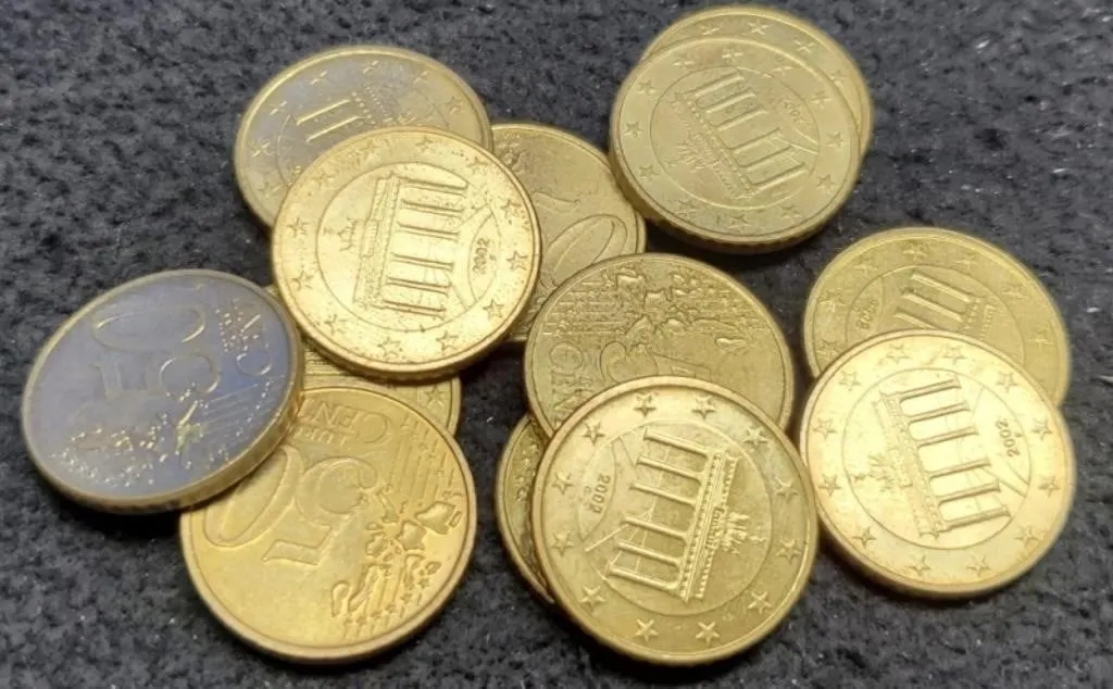 Lot w/ 13 German Euro 50 Cent