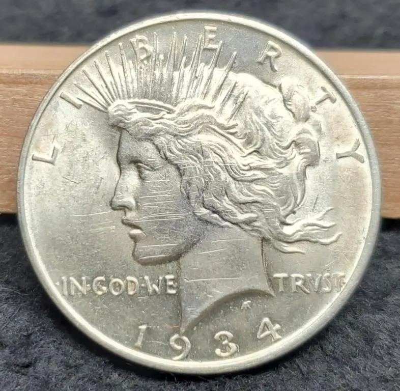 1934-D Peace Dollar MS60