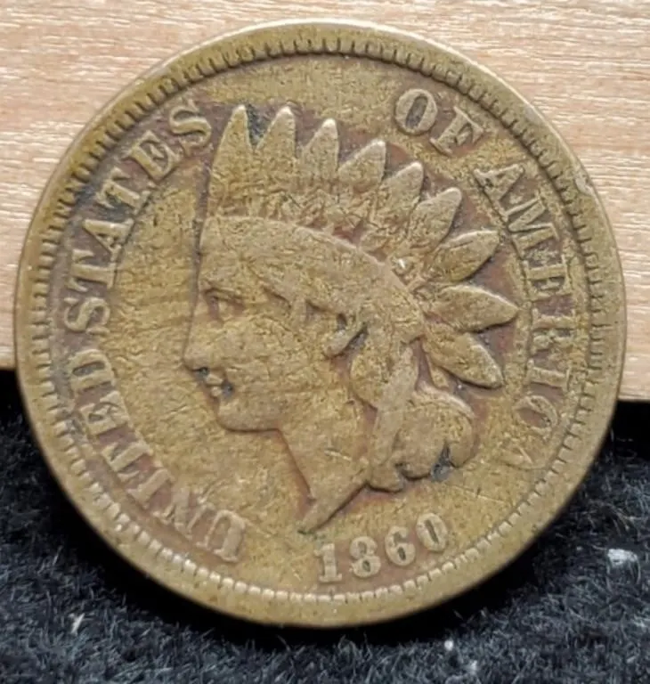 1860 Indian Head Cent F