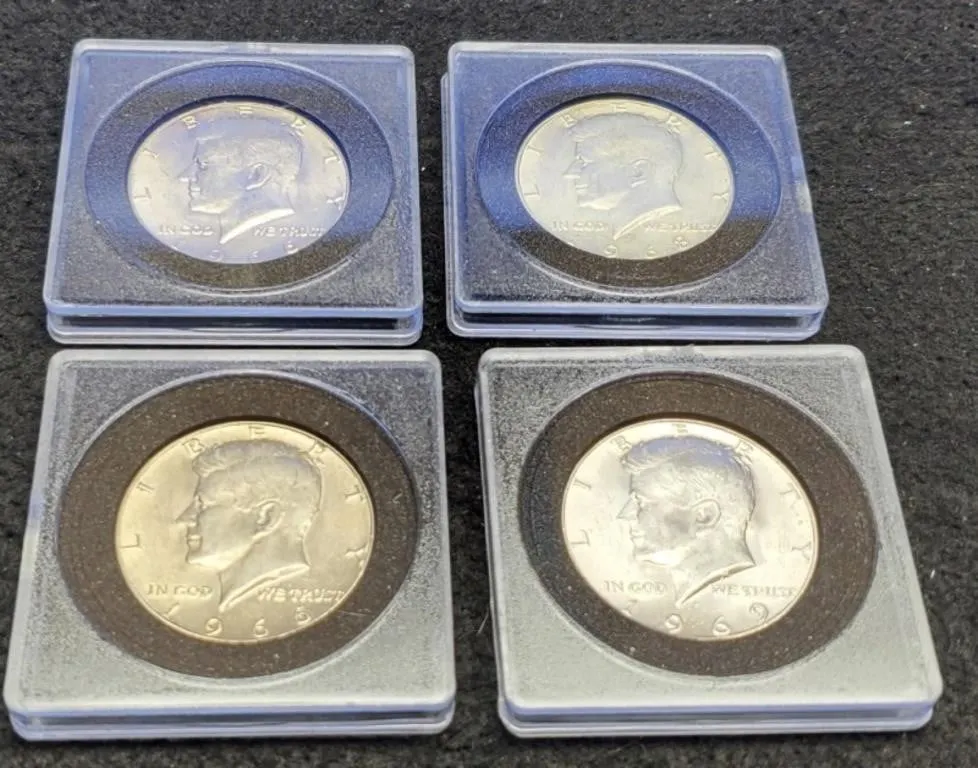 (4) 40% Silver K. Half Dollars: