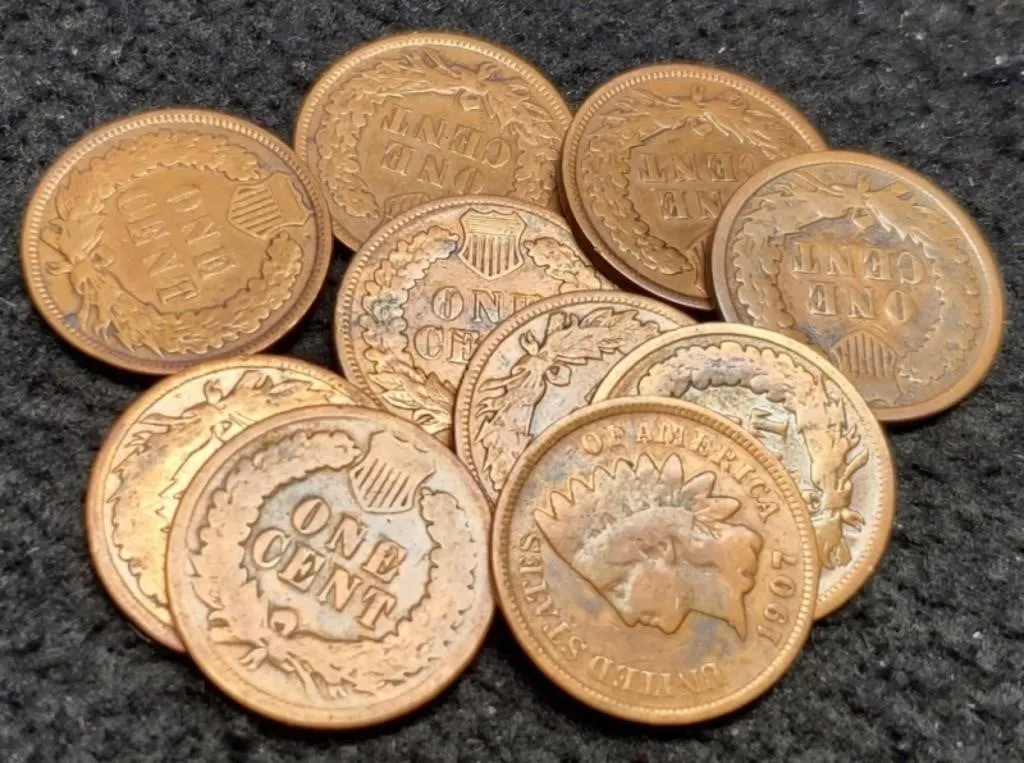 (10) Indian Head Cents Back To 1889