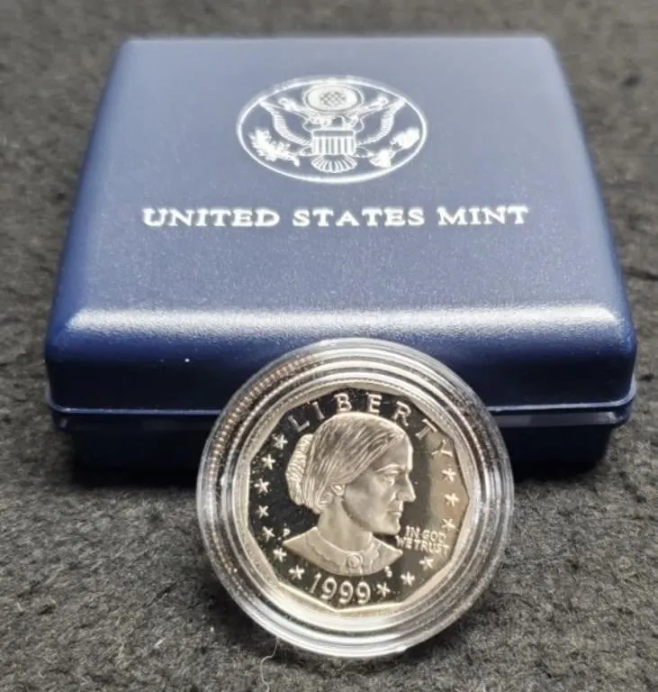 1999 Proof S.B. Anthony Dollar w/ Case & COA