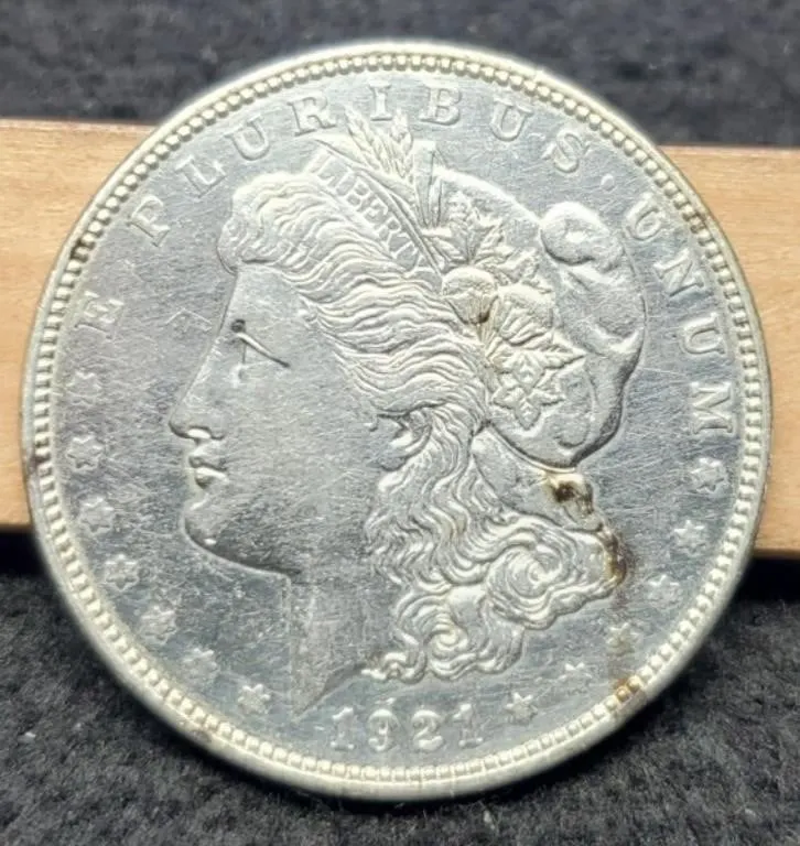 1921-D Morgan Dollar AU