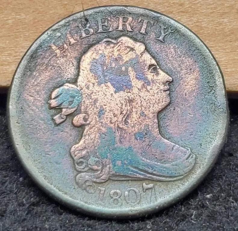 1807 Half Cent Toning