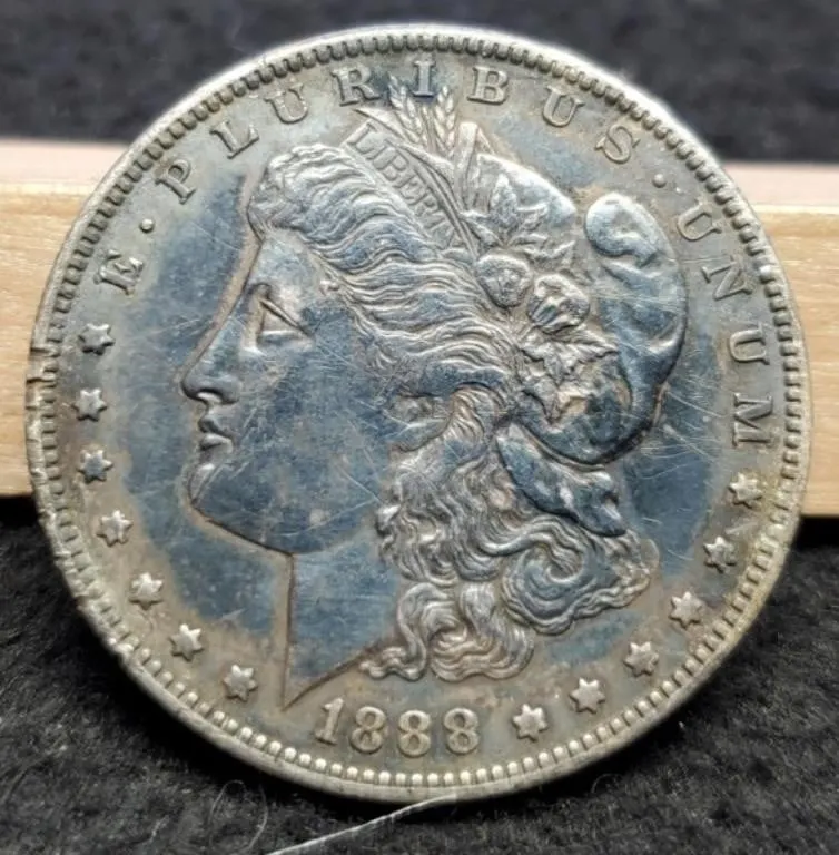 1888-O Morgan Dollar XF Toned