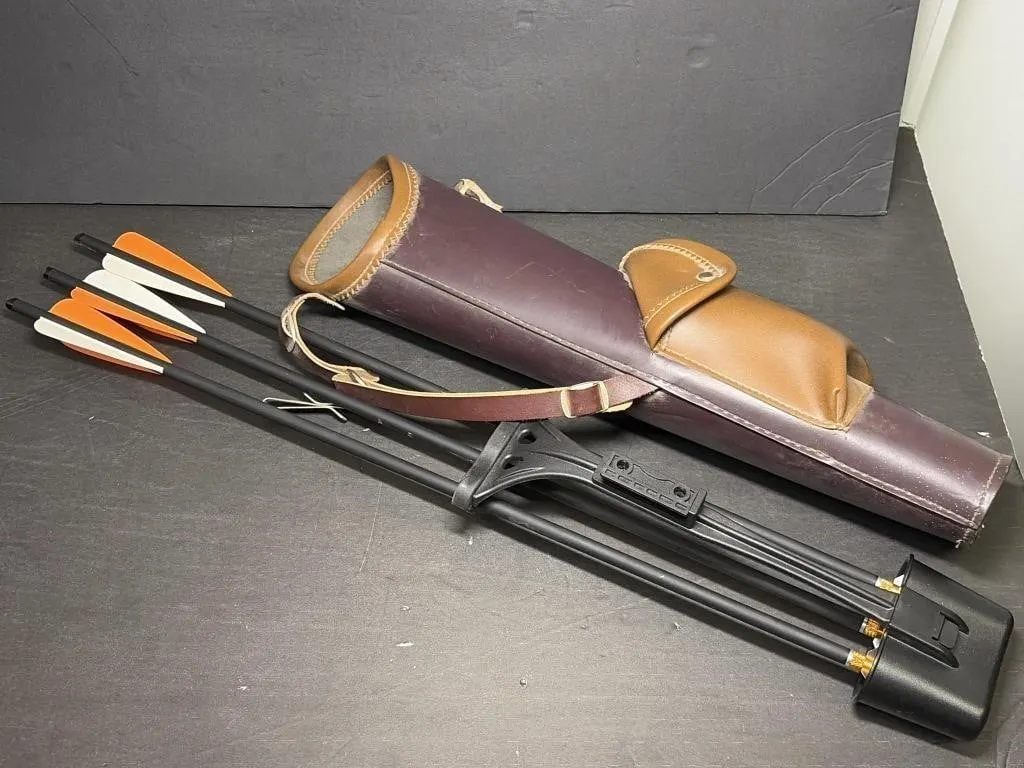 Arrows in Holder with Vintage Arrow Holder