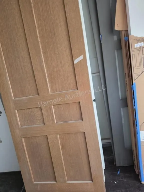 2 6 panel slab doors