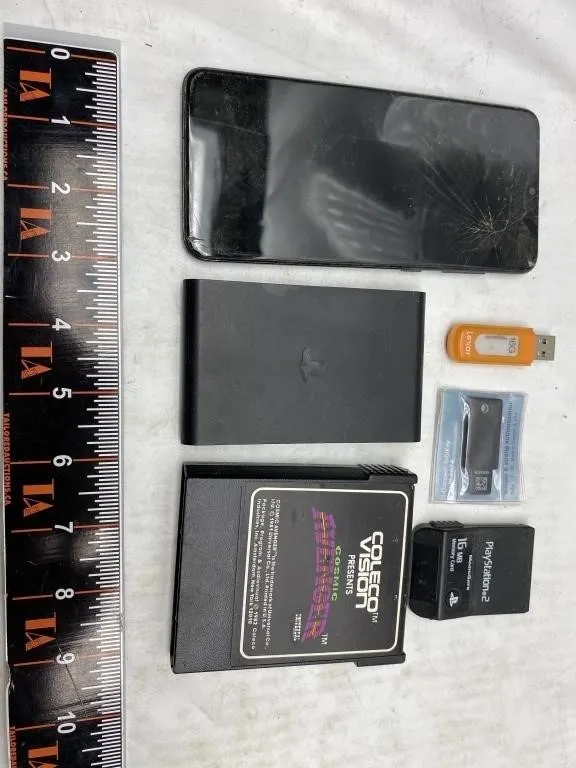 Electronics Lot: Phone, Yubikey, Game Cartridge &