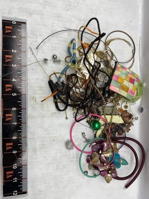 Mixed Costume Jewelry & Craft Parts Lot