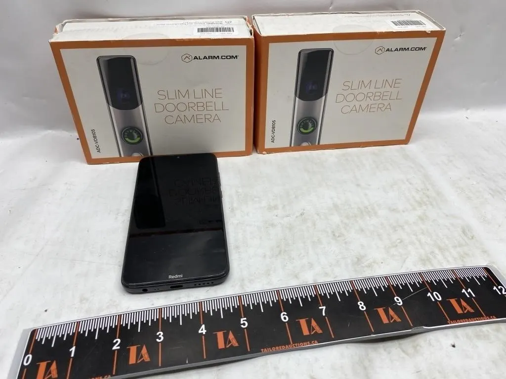 Alarm.com Slim Line Doorbell Cameras & Redmi Phone