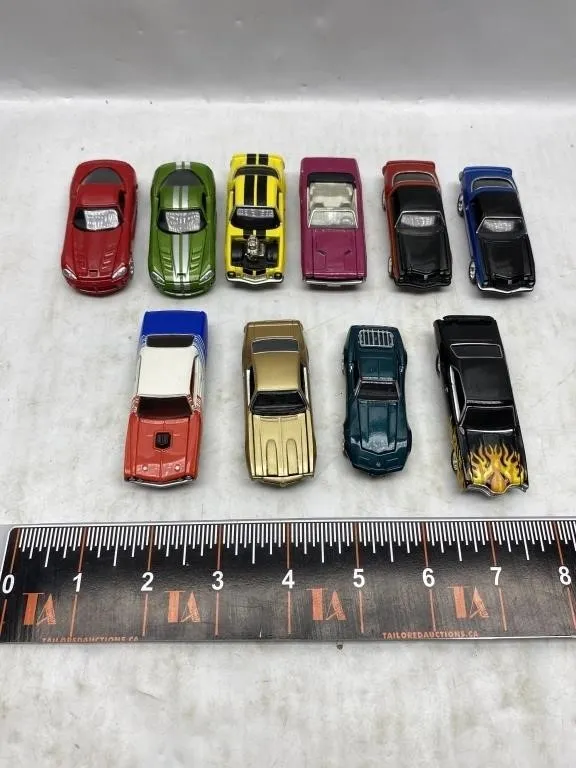 Lot of 10 Die-Cast Model Cars