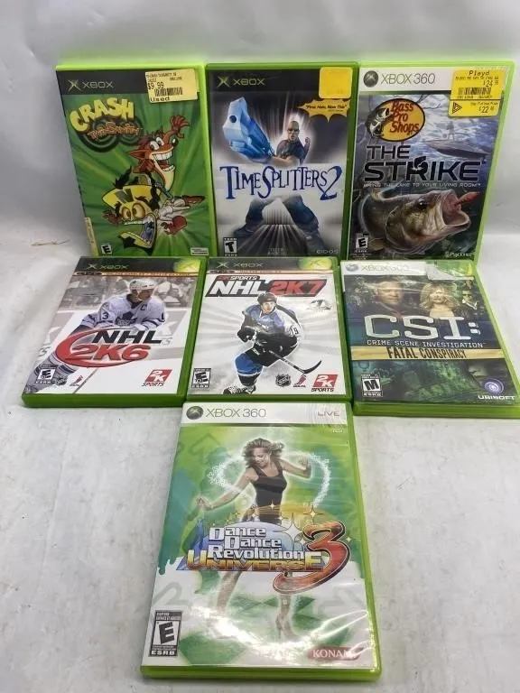 Xbox/Xbox 360 game lot: Crash, TimeSplitters 2,
