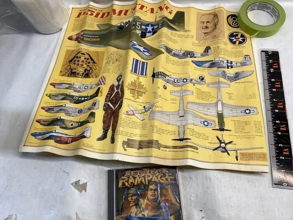 P-51D Mustang Poster & Redneck Rampage PC Game