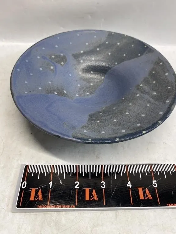 Studio Pottery Speckled Blue Glazed Bowl