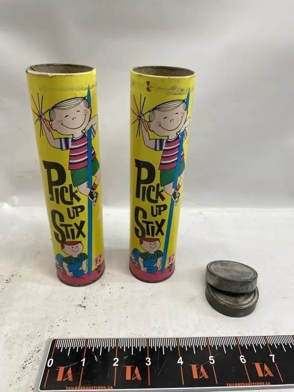 Pick-Up Stix Games with Metal Canisters