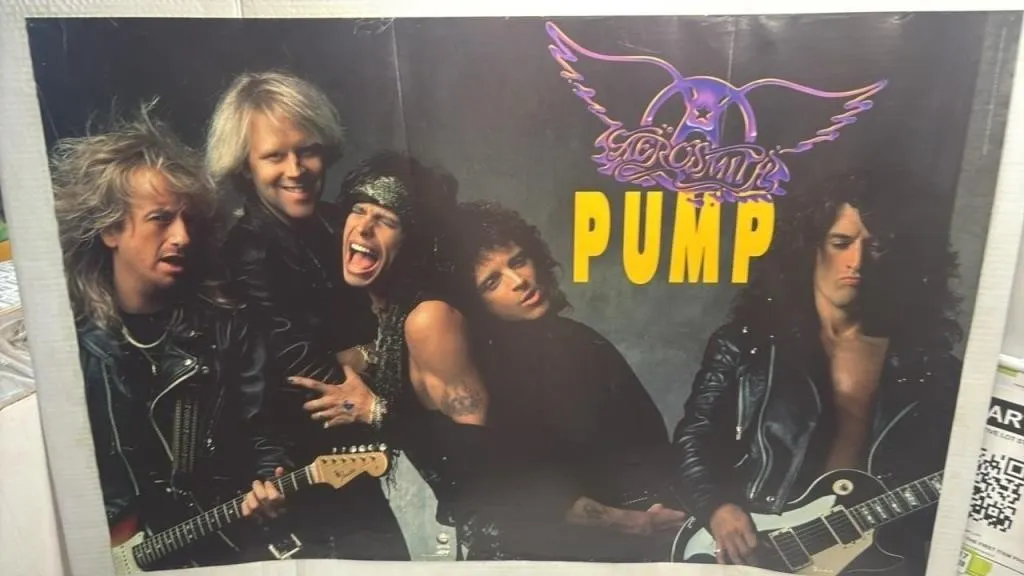 Vintage Aerosmith Pump Rock Band Poster
