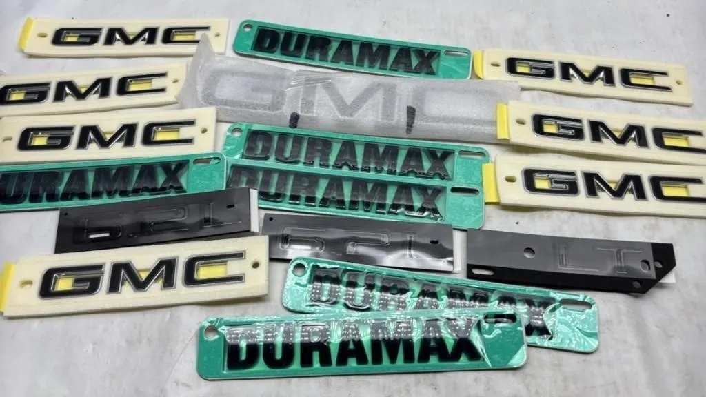 New GMC Duramax Emblem 6.2L lot blacked out
