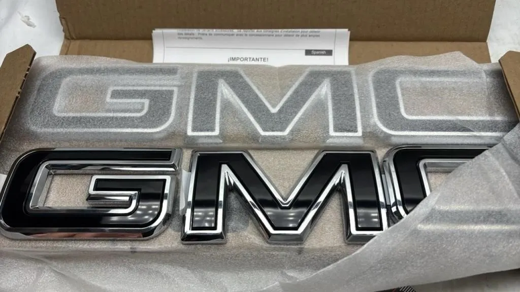 2019-2026 GMC SIERRA BLACK emblems pair