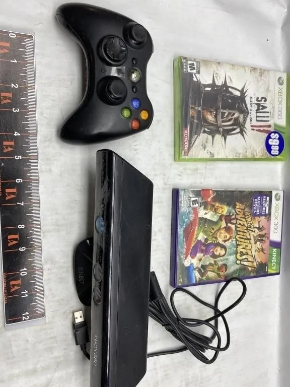 Xbox 360 Kinect, Controller & Games Lot