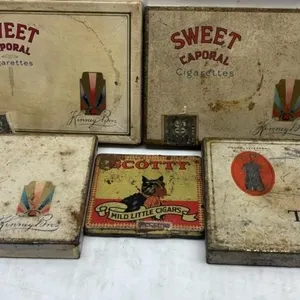 Vintage Tobacco Tin can lot Scotty sweet caporal
